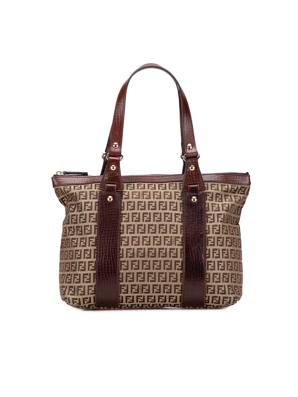 Fendi Zucchino Canvas Tote Pre-Loved #363047F65B